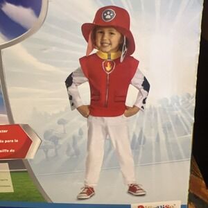 Nickelodeon Paw Patrol The Mighty Movie‎ Size 3T-4T Marshall Toddler Costume New